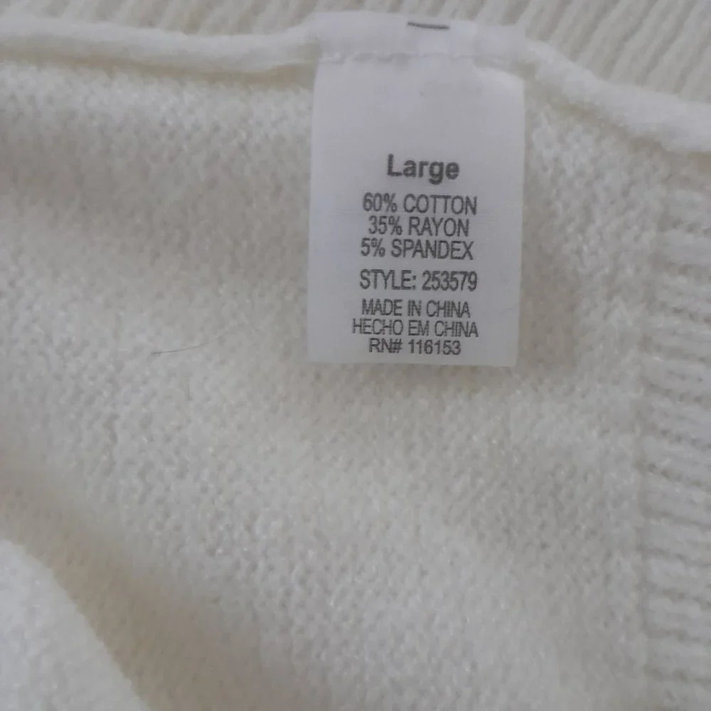 Vintage White Sunday Pullover Sweater - Picture 6 of 6